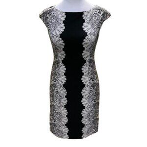 NWT Wisp Petites Women's Sheath Bodycon Dress Lined Professional Cap Sleeves, 2P